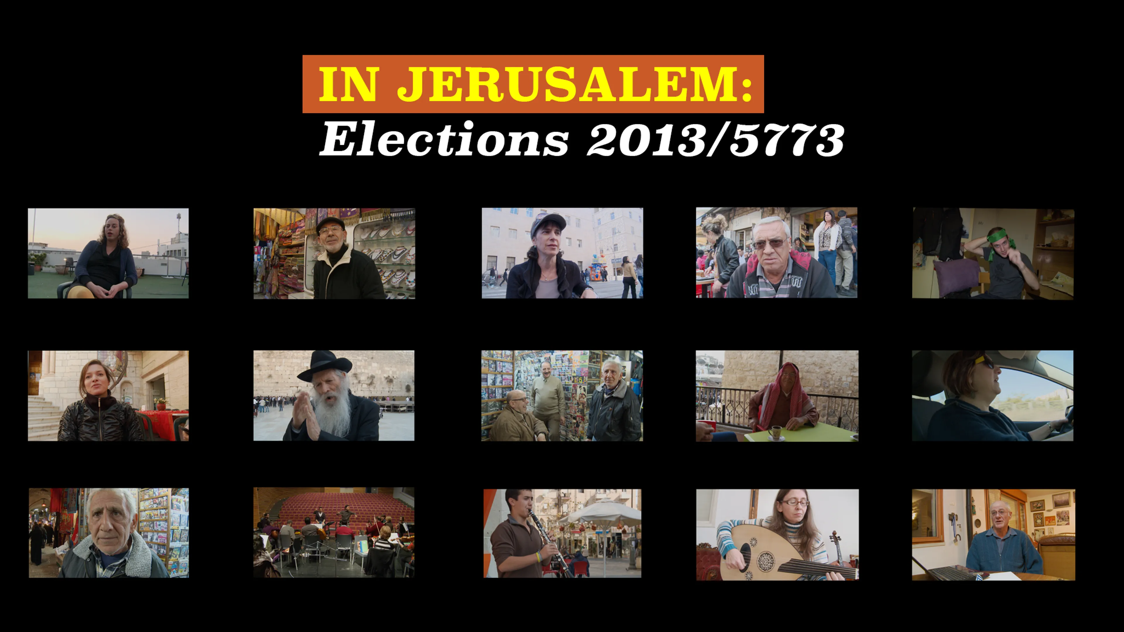 In Jerusalem: Elections 2013 / 5773 poster
